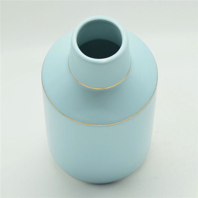 Estilo moderno Pontos brancos Rugby Estilo Colorido dourado verde Corpo alto Vaso de cerâmica