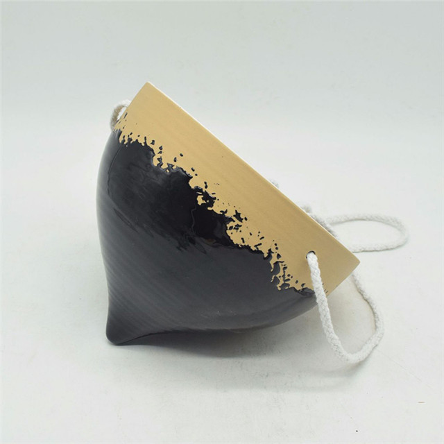 Conicalness Vasos de cerâmica em preto vendido diretamente pelos fabricantes Tipo de suspensão Vaso de flores em cerâmica