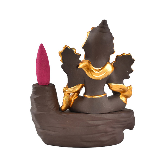 A mobília para a casa Decora Estátua de Cerâmica Deusa dourada Queimador de Incenso de Cerâmica