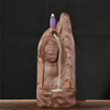 A mobília para a casa Decora A Estátua De Cerâmica Dourada Pequena Buda Queimador de Incenso de Cerâmica