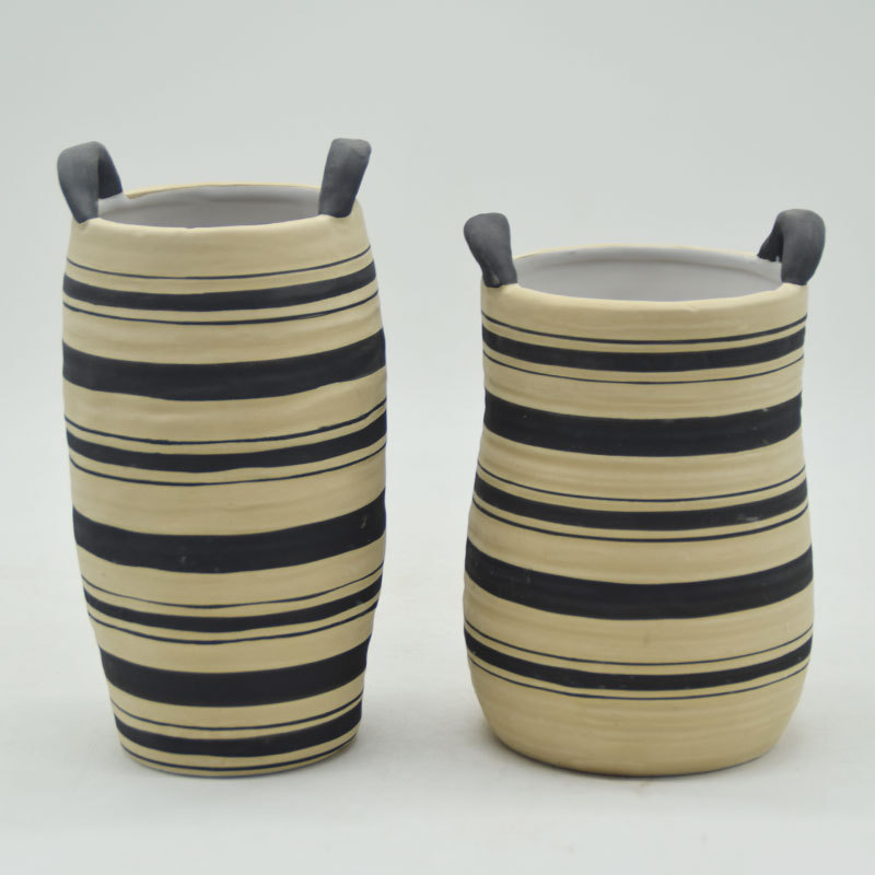 Mobiliário doméstico Decoração de Mesa O Mais Recente Esmalte Criativo Figura Geométrica Guiador Vaso de Cerâmica