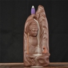 A mobília para a casa Decora A Estátua De Cerâmica Dourada Pequena Buda Queimador de Incenso de Cerâmica