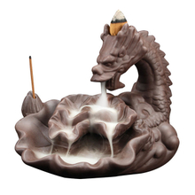 Soquete de incenso de rosca Cachoeira cachoeira de refluxo incenso pequeno dragão de cerâmica queimador de incenso