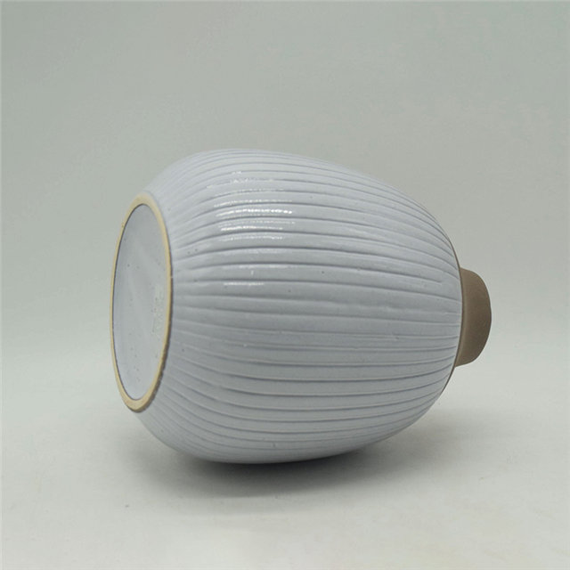 Mobiliário doméstico Decoração Vaso de cerâmica de mesa Decoração de mesa Poliedrosa Decoração de mesa Cinza Branco Vaso de cerâmica