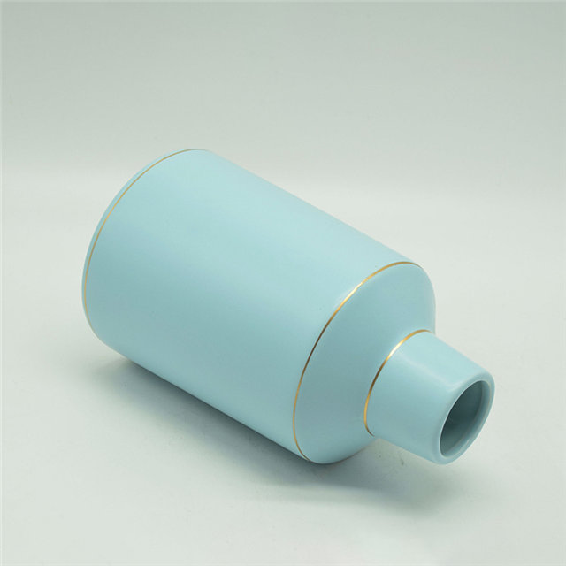 Estilo moderno Pontos brancos Rugby Estilo Colorido dourado verde Corpo alto Vaso de cerâmica