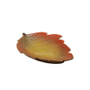 Folha de plátano verde de várias cores placa de cerâmica