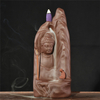 A mobília para a casa Decora A Estátua De Cerâmica Dourada Pequena Buda Queimador de Incenso de Cerâmica