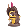 Soquete de incenso de cerâmica Cachoeira de refluxo incenso dragão de cerâmica usando uma espada queimador de incenso de refluxo