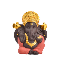 Venda quente Decoração de Casa Presente de Casamento Cor Diferente Escolha Golden Ganesha Cerâmica Estátua