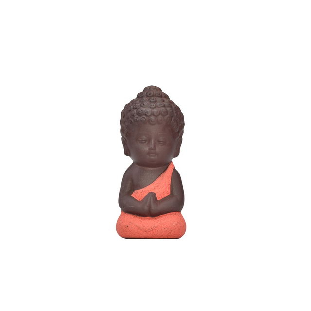 Decoração de casa elegante presente de casamento cor diferente escolher estatueta guanyin estatueta de Buda pequeno monge estátua