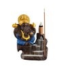 Gold Ceramic Ganesha Waterfall Backflow Incense Burner