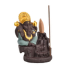 Green Ceramic Ganesha Waterfall Backflow Incense Burner Producedor de Produção