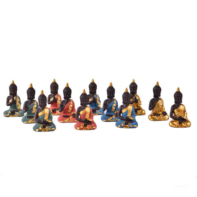 Venda quente Decoração de Casa Presente de Casamento Cor Diferente Escolha Guanyin Estatueta Estátua de Buda de Cerâmica Dourada