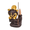 Gold Ceramic Ganesha Waterfall Backflow Incense Burner