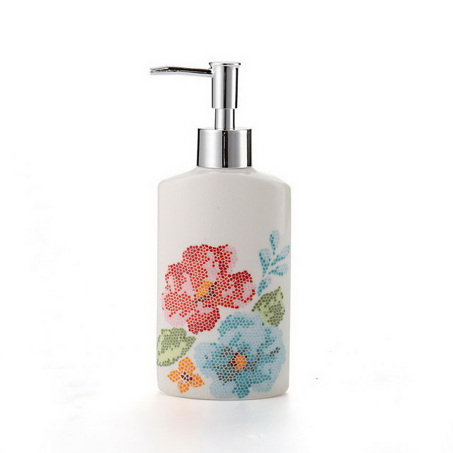 Conjunto de Design de Flores popular Cinco Hotel de Uso Familiar do Banheiro Acessório de Banheiro Sanitário Conjunto de Acessórios de Banheiro em Cerâmica